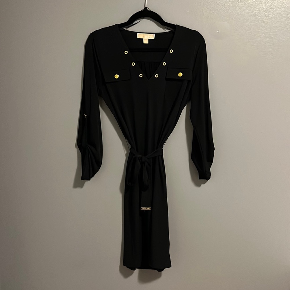 Classic Michael Kors “Little Blue Dress” with Gold Details - Size S